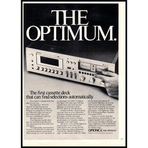 1978 Optonica RT-3535 Mark II Cassette Tape Deck Vintage Print Ad Audiophile Art